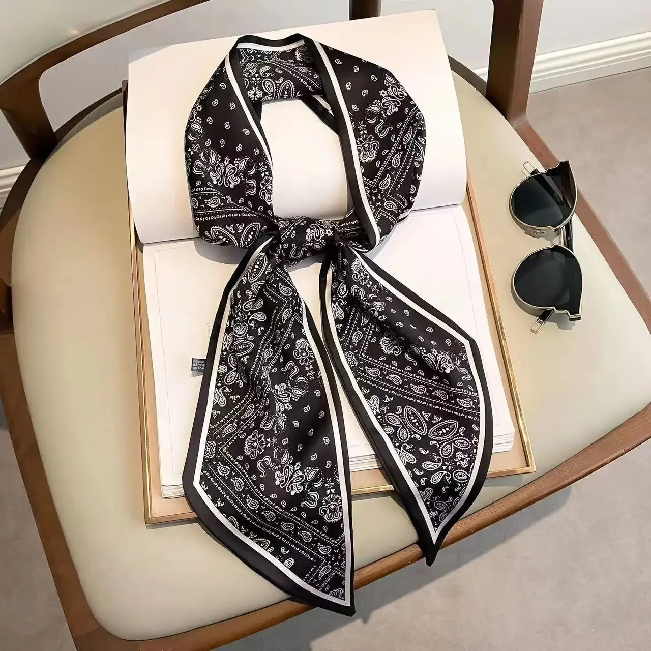 Luxury Bags Women Brands - Pañuelo estrecho con diseño estampado, diadema