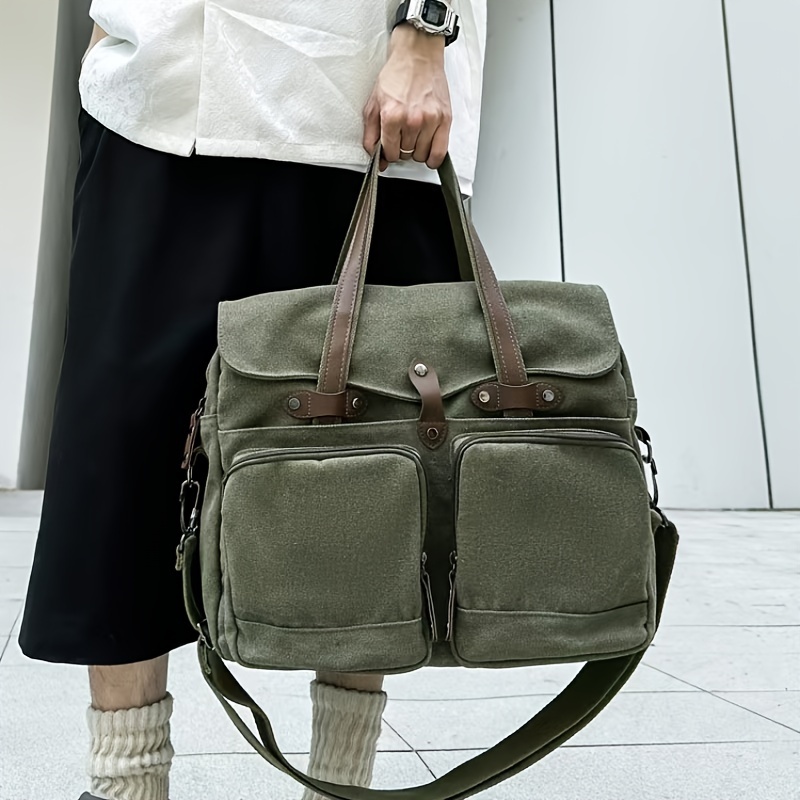 Canvas Tote Designer - Bolso bandolera de lona con correa