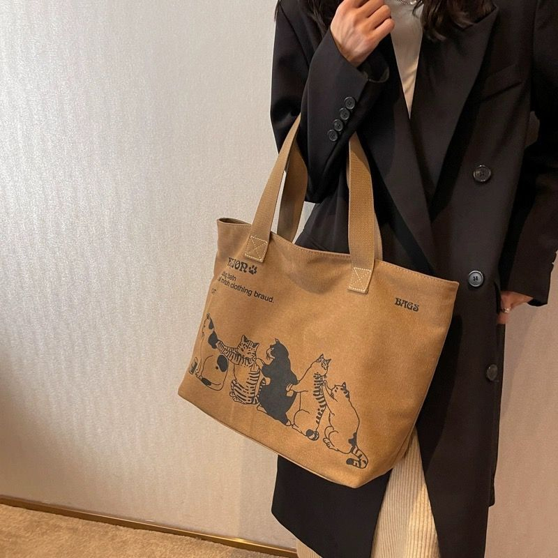 Canvas Tote Designer - Bolsa de Lona Moderna para Mujer,