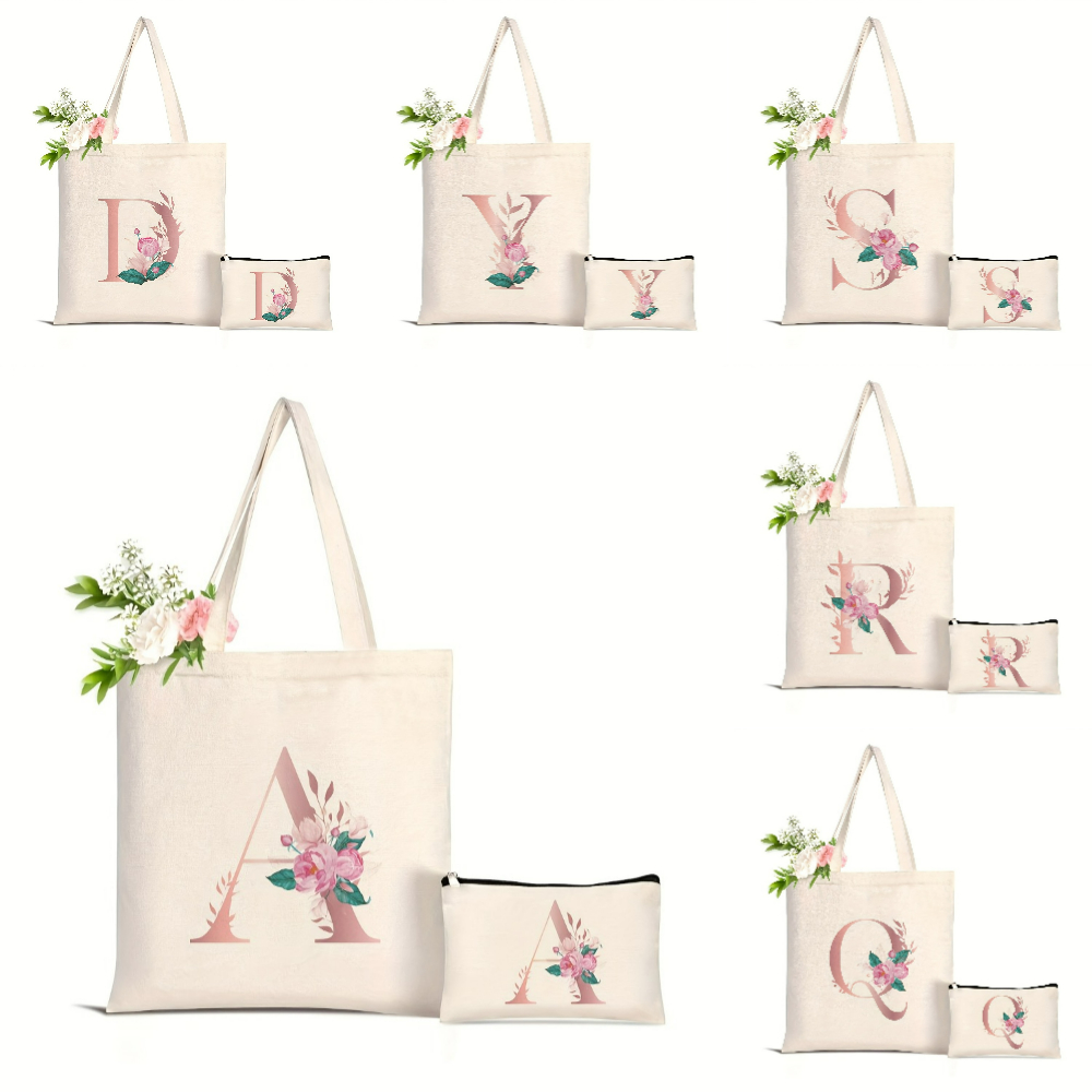 Canvas Tote Designer - Bolsa de compras con estampado floral