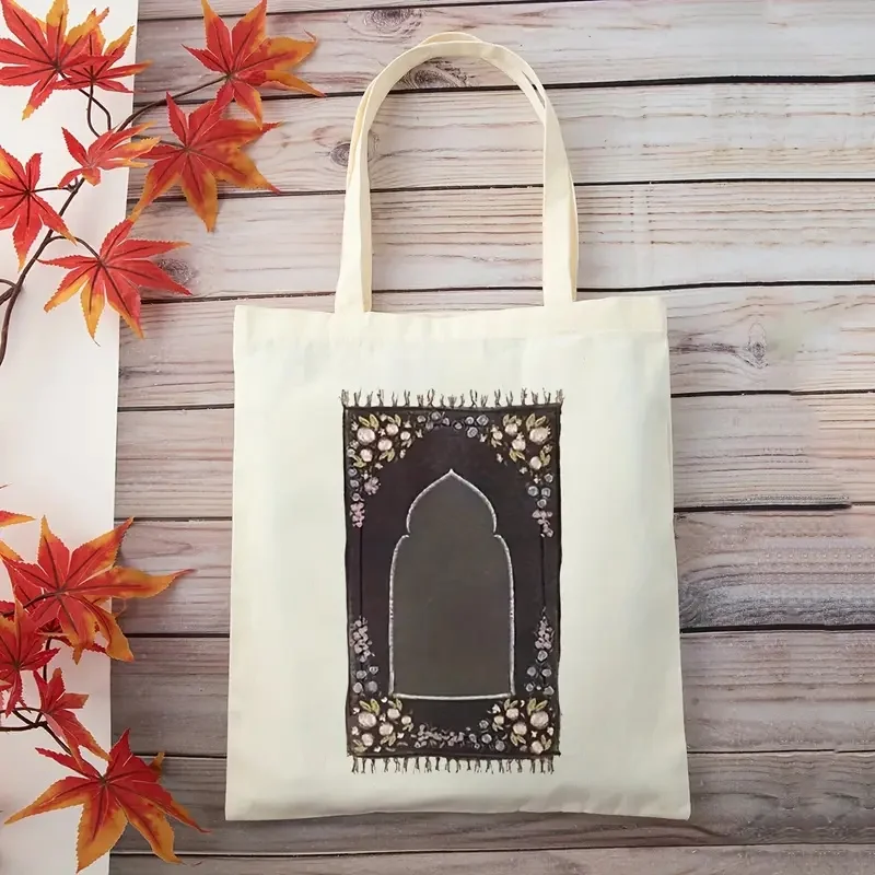 Canvas Tote Designer - Bolso tipo tote de estilo musulmán,