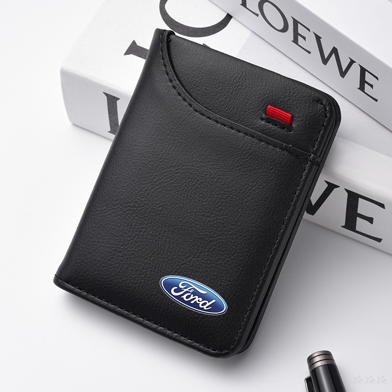 Accordion Wallet Zip - Cartera de cuero para licencia de