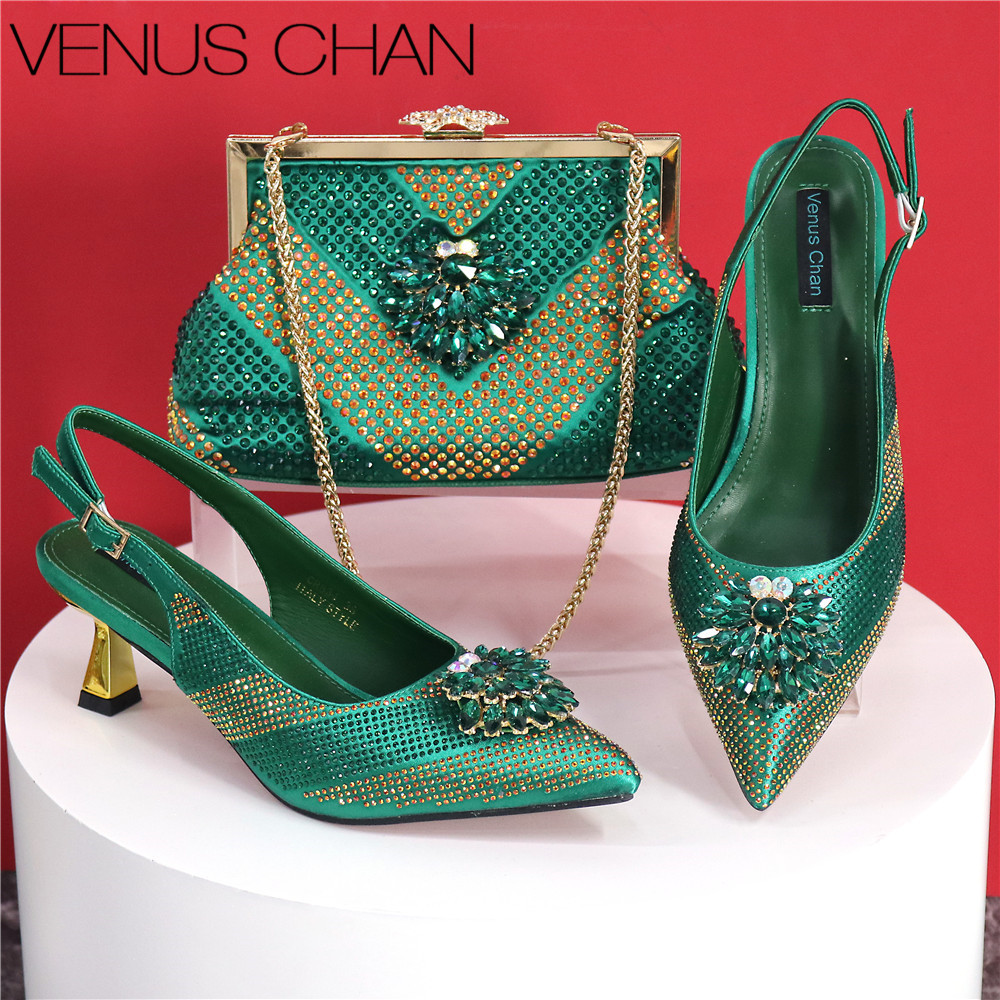 Luxury Bags Green - 2025 Conjunto de zapatos y Bolsa