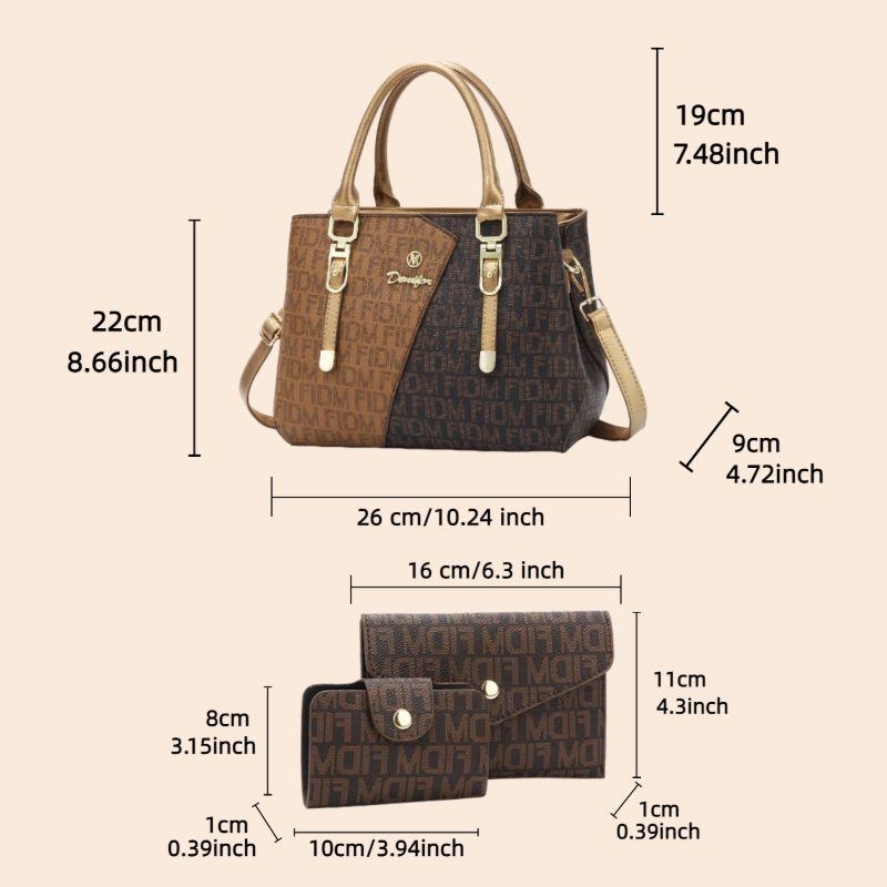 Conjunto de 3 bolsos para muje - Luxury Bags In reseña y precio
