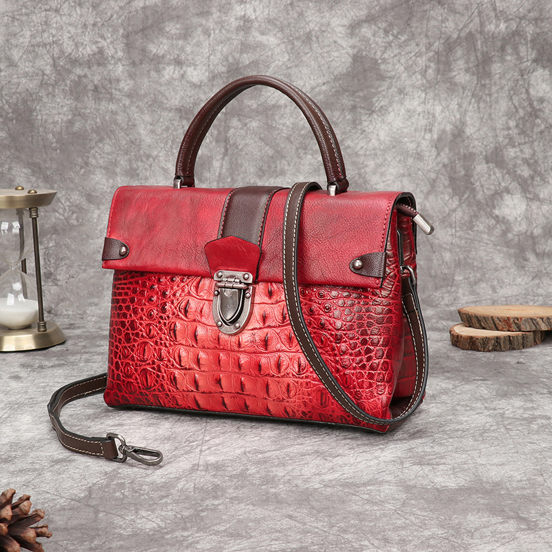 Johnature Retro cocodrilo patr - Luxury Bags Hand Painted reseña y precio