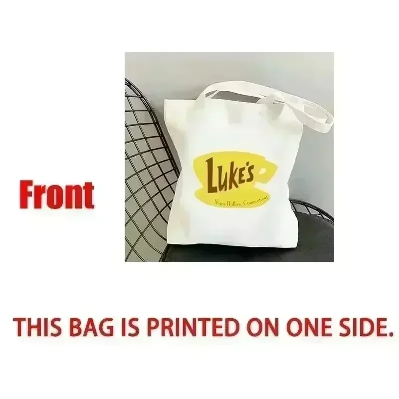 Bolso de mano con gráfico de l - Canvas Tote Designer reseña y precio