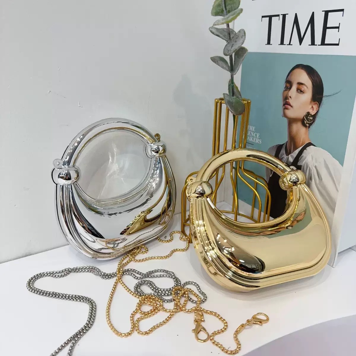 Mini bolso de noche dorado, mo - Luxury Bags Online reseña y precio