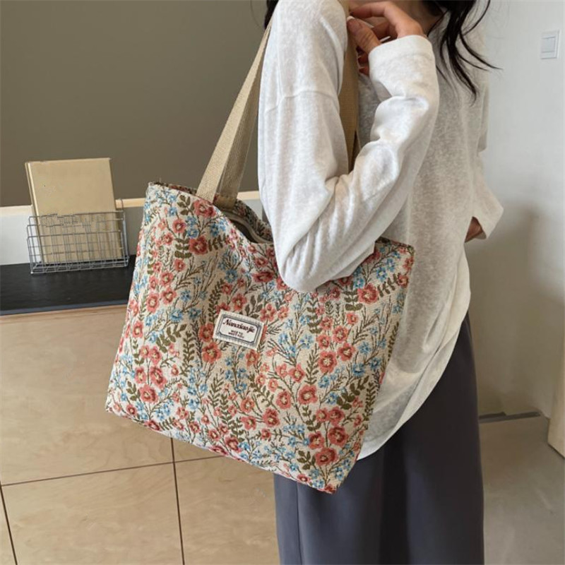 Bolsos de Lona Bordados con Fl - Canvas Tote Designer reseña y precio