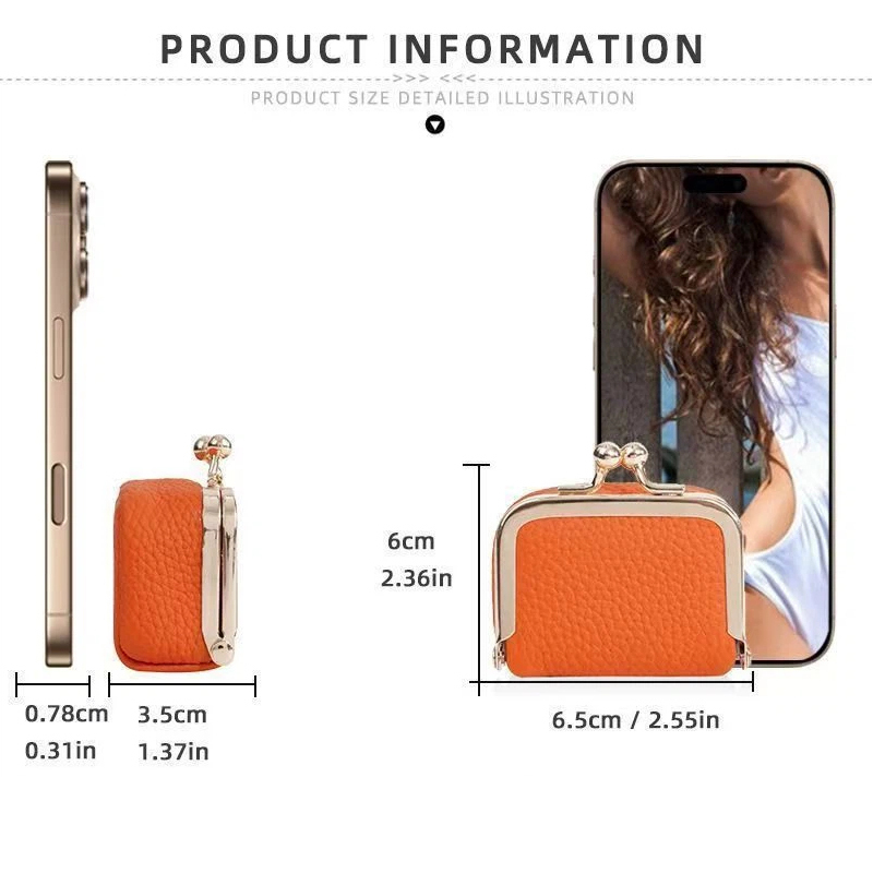 Mini monedero de cuero con cie - Accordion Wallet Zip reseña y precio