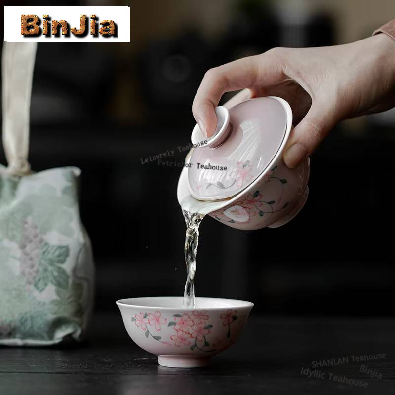 Juego de té de flor de cerezo  - Luxury Bags Hand Painted reseña y precio