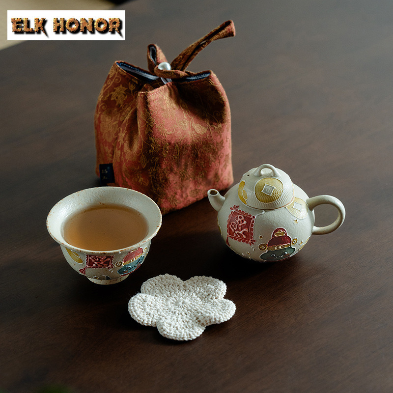 Juego de té de viaje rojo pede - Luxury Bags Hand Painted reseña y precio