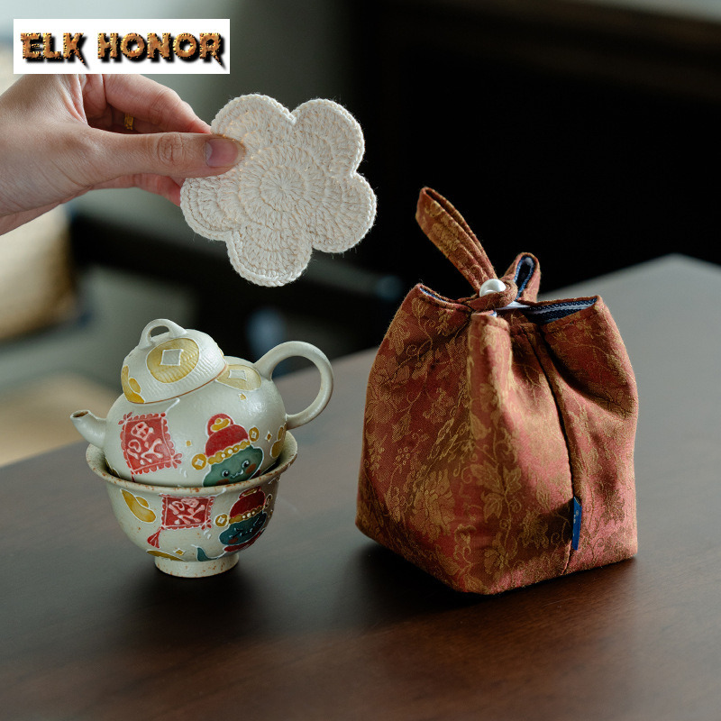 Juego de té de viaje rojo pede - Luxury Bags Hand Painted reseña y precio