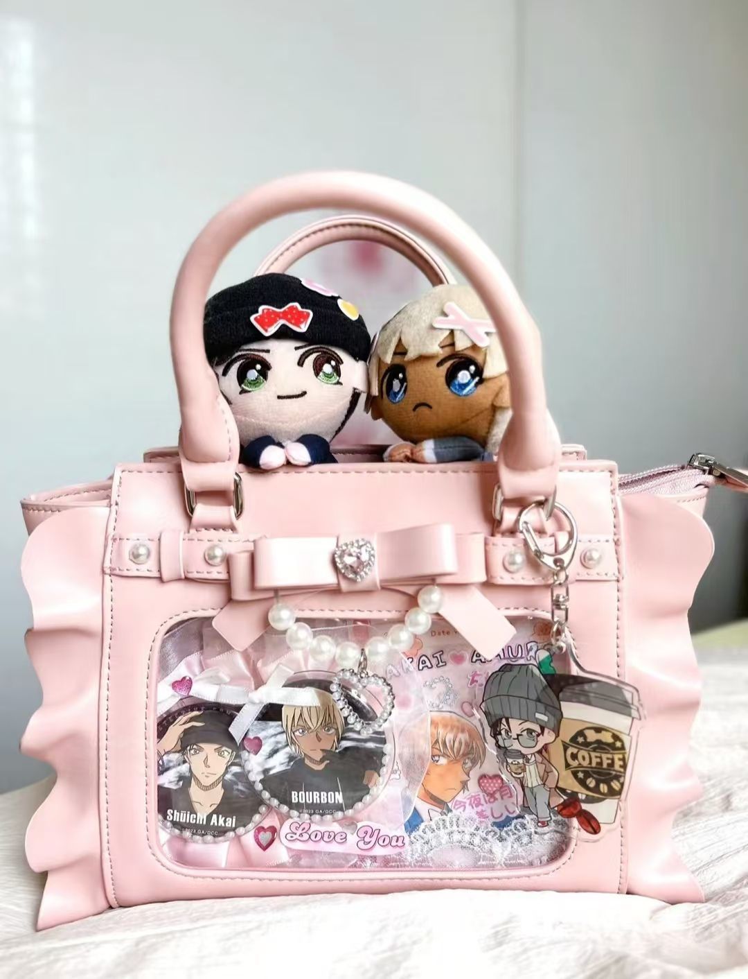 Bolso Harajuku cuadrado rosa I - Accordion Wallet Zip reseña y precio