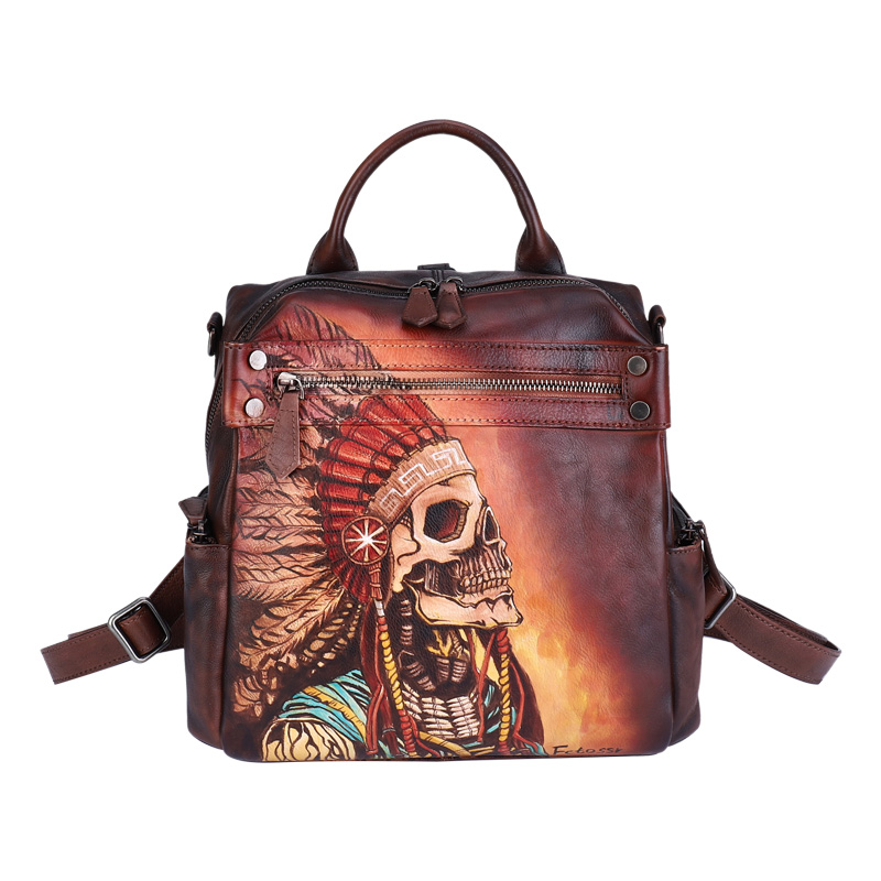 Mochila de Cuero de Lujo para  - Luxury Bags Hand Painted reseña y precio