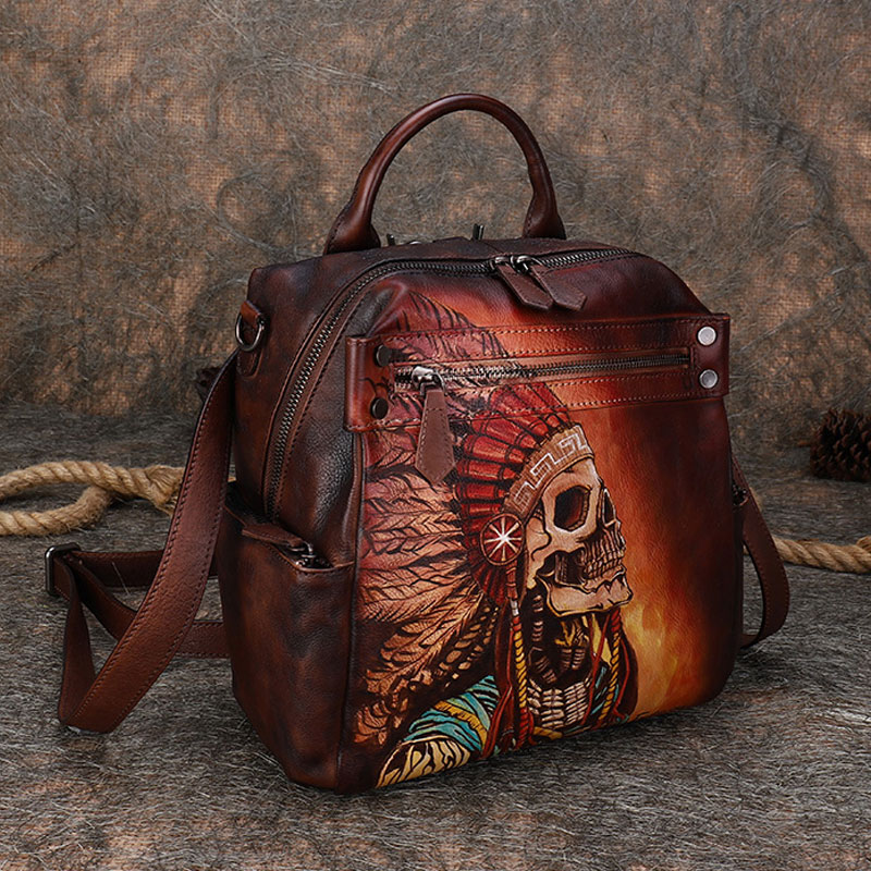 Mochila de Cuero de Lujo para  - Luxury Bags Hand Painted reseña y precio