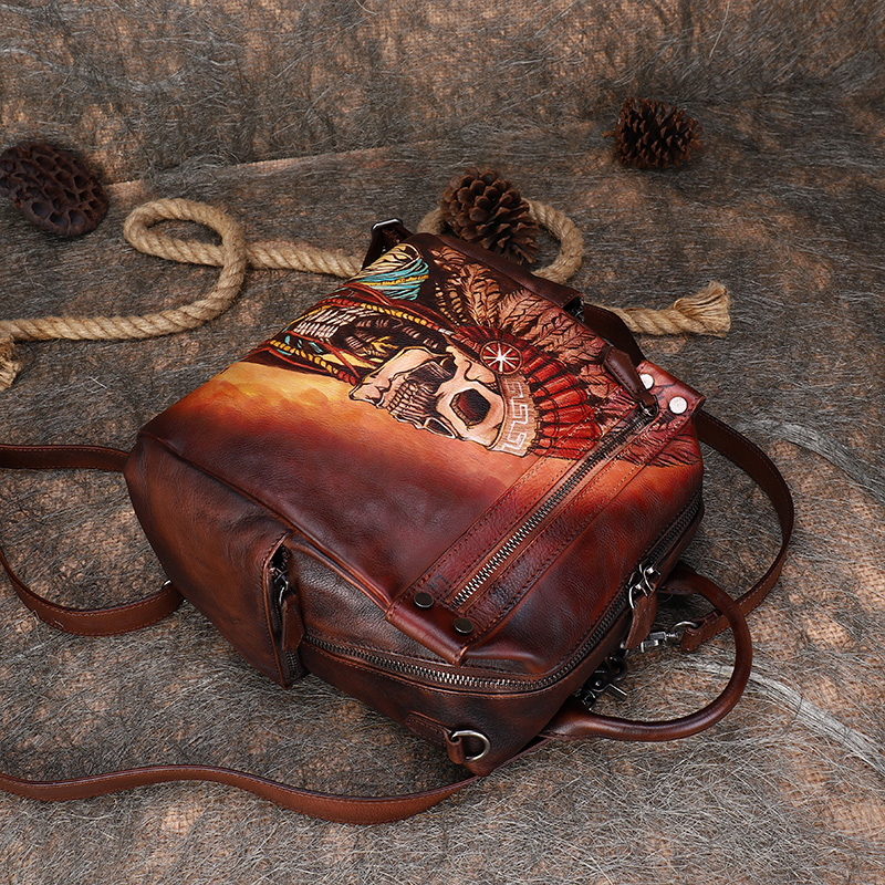 Mochila de Cuero de Lujo para  - Luxury Bags Hand Painted reseña y precio